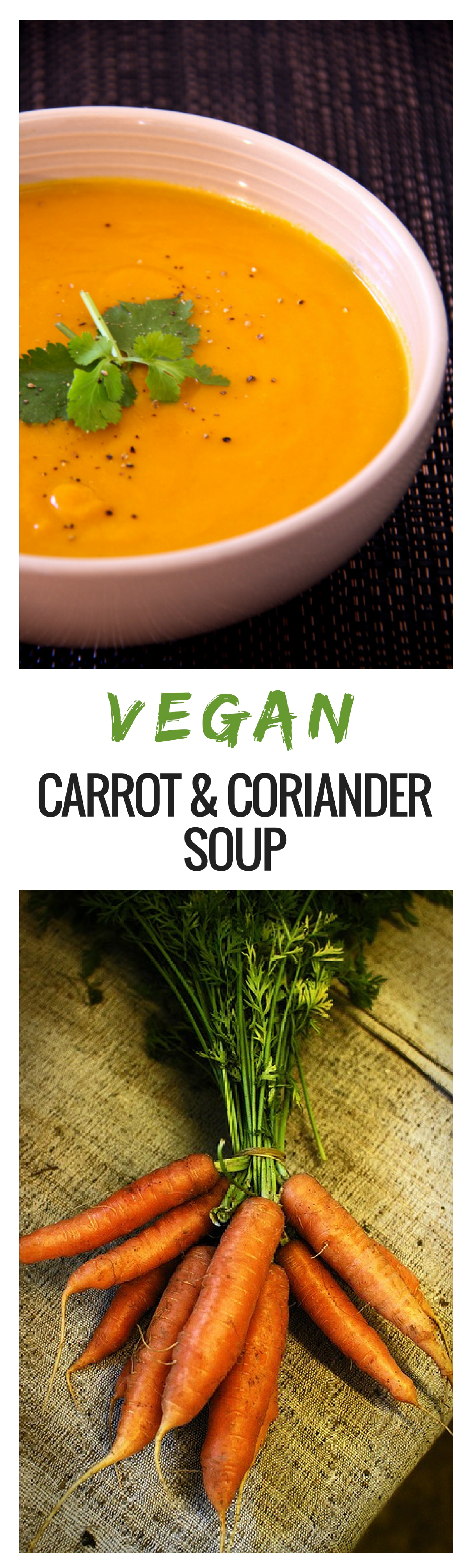 vegan carrot and coriander soup