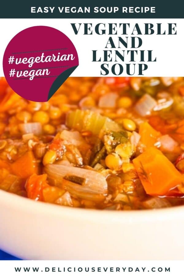 Vegetable and Lentil Soup Recipe | Delicious Everyday