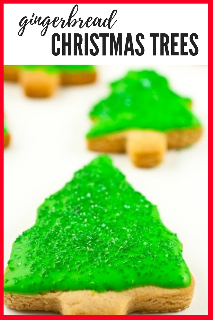 Gingerbread christmas tree cookies