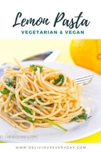 Lemon Pasta Vegan and Vegetarian