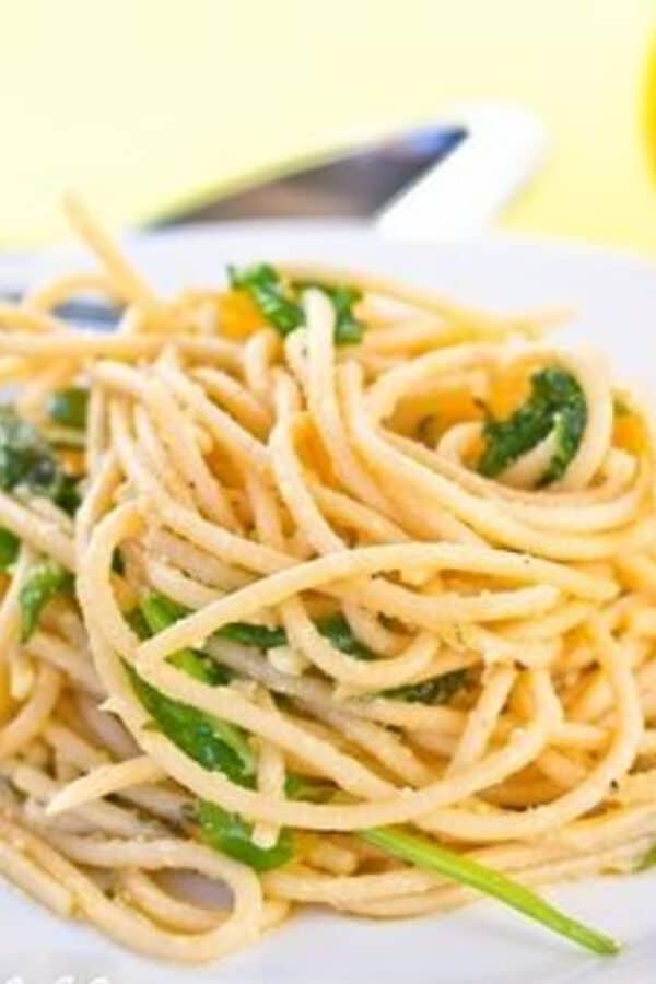 Simple Lemon Spaghetti Vegetarian Pasta Delicious Everyday