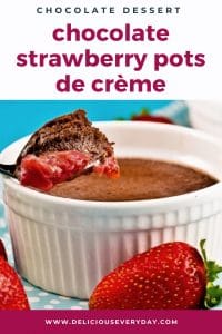 Chocolate Strawberry Pots de Creme