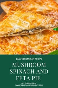 Mushroom Spinach and Feta Pie