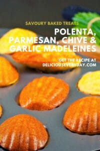 Polenta Parmesan Chive and Garlic Madeleines