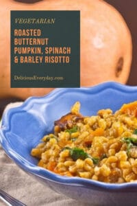 Roast Butternut Pumpkin, Spinach & Barley Risotto