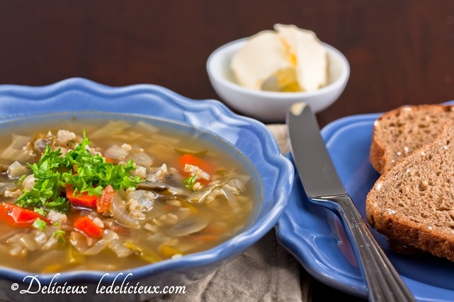 vegan brown rice & vegetable soup recipe