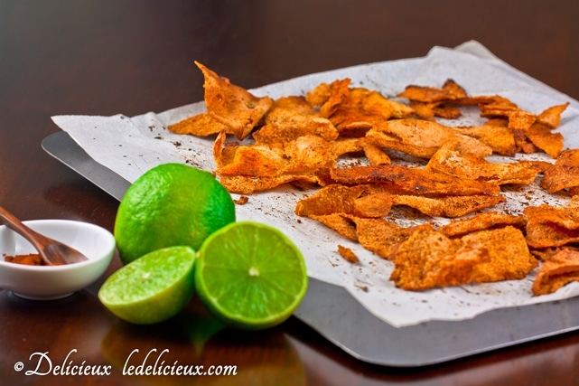 Chilli Lime & Smoked Paprika Pita Chips from ledelicieux.com