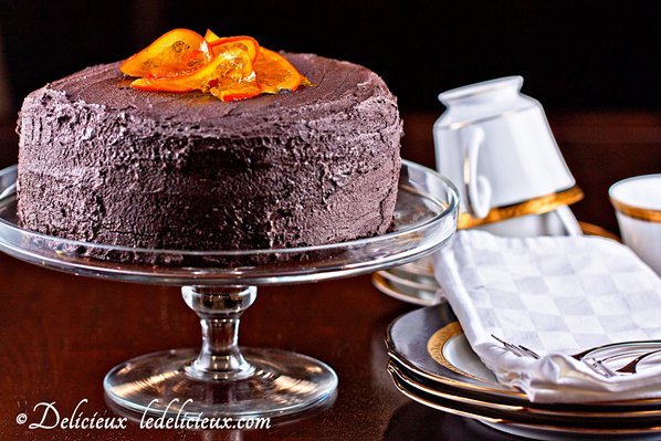 Chocolate orange layer cake