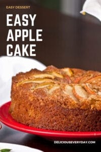 apple cake being served