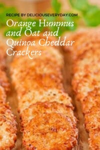 Orange Hummus and Oat and Quinoa Cheddar Crackers