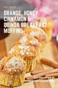 Orange Honey Cinnamon and Quinoa Muffins