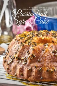 passionfruit citrus syrup cake