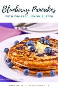 Blueberry Pancakes with Whipped Lemon Butter