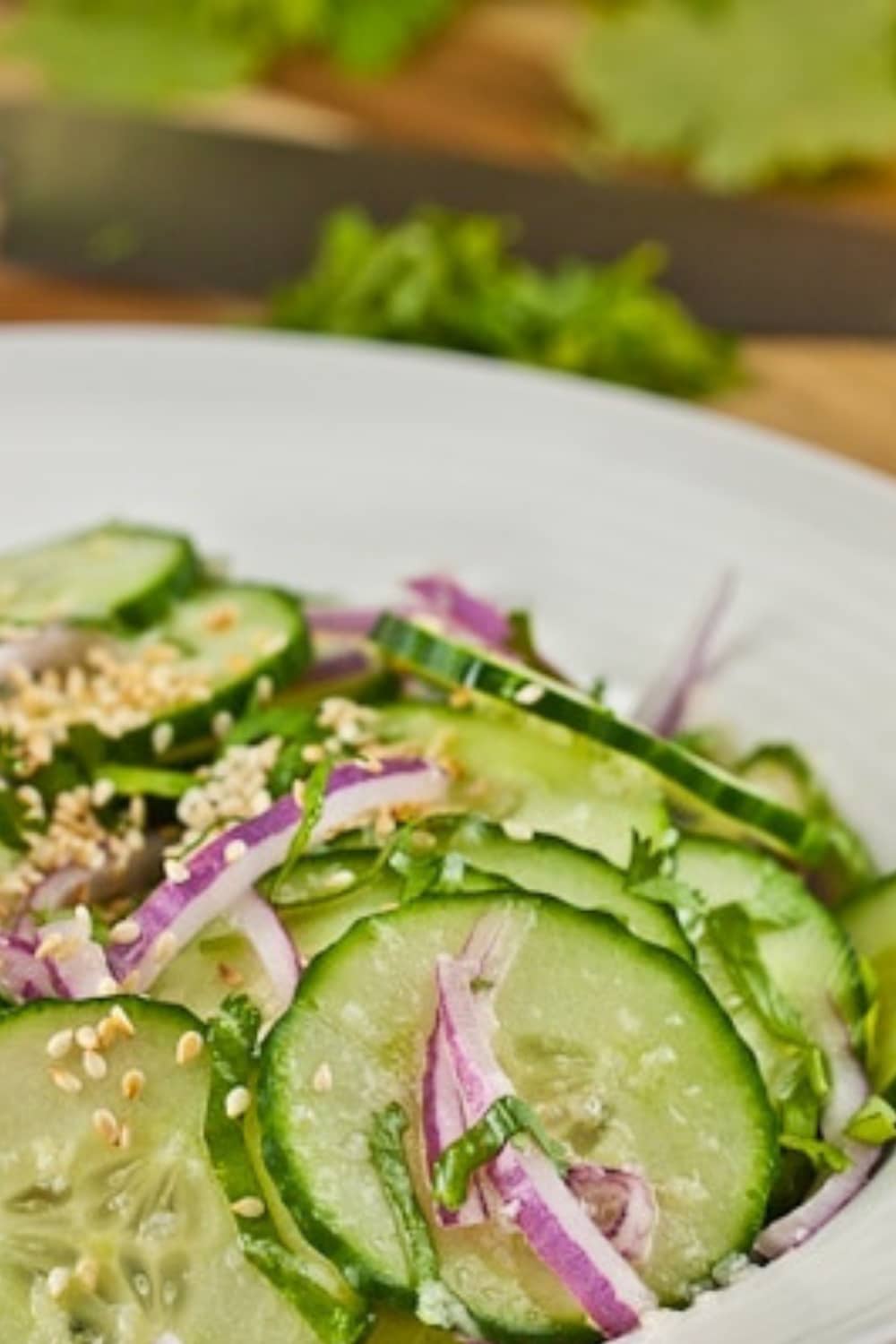 Cucumber Salad With Red Onion and Vinegar