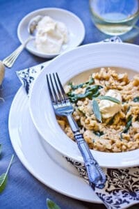 Parsnip Risotto with Mascarpone and Sage