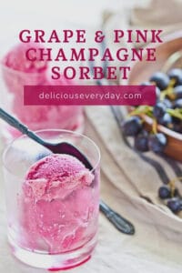 Grape and Pink Champagne Sorbet