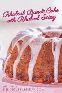 Rhubarb Bundt Cake with Rhubarb Icing