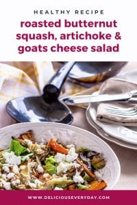 roasted-butternut-squash-artichoke-goats-cheese-salad