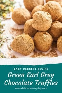 Green Earl Grey Chocolate Truffles
