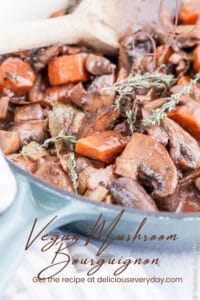 Mushroom Bourguignon vegan recipe