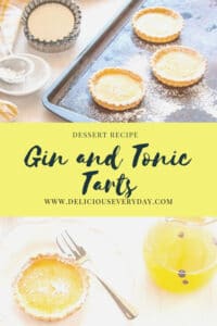 Lemon Tarts with Gin & Tonic Syrup