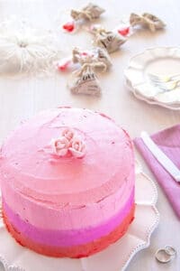 Red Velvet Ombre Wedding Cake