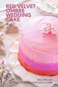 Red Velvet Ombre Wedding Cake