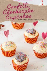 Confetti Cheesecake Cupcakes