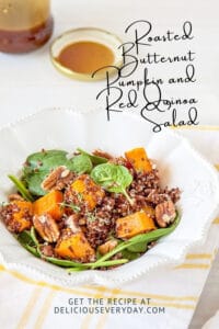 Roasted Butternut Pumpkin and Red Quinoa Salad