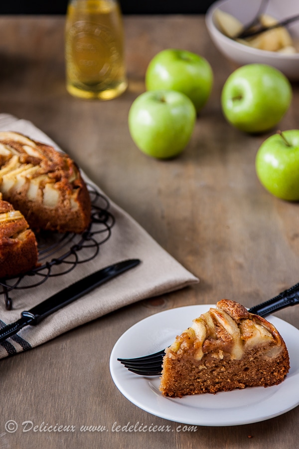 Apple Cider Cake recipe - this beautiful cake is a celebration of apples. Apples, apple cider and spices come together in the most delicious and moist cake.| Get the recipe at deliciouseveryday.com