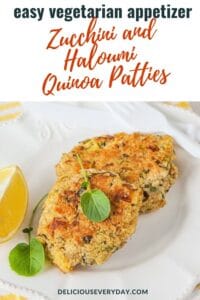 Zucchini and Haloumi Quinoa Patties
