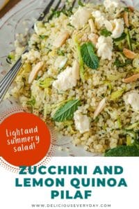 Zucchini and Lemon Quinoa Pilaf