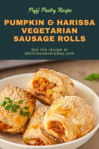 Pumpkin & Harissa vegetarian sausage rolls
