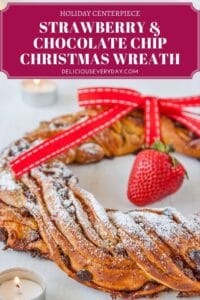 Strawberry and Chocolate Chip Christmas Wreath