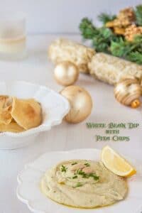White Bean Dip with Sea Salt Pita Chips