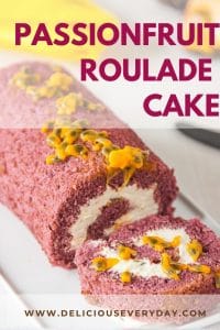 Passionfruit Roulade Swiss Roll