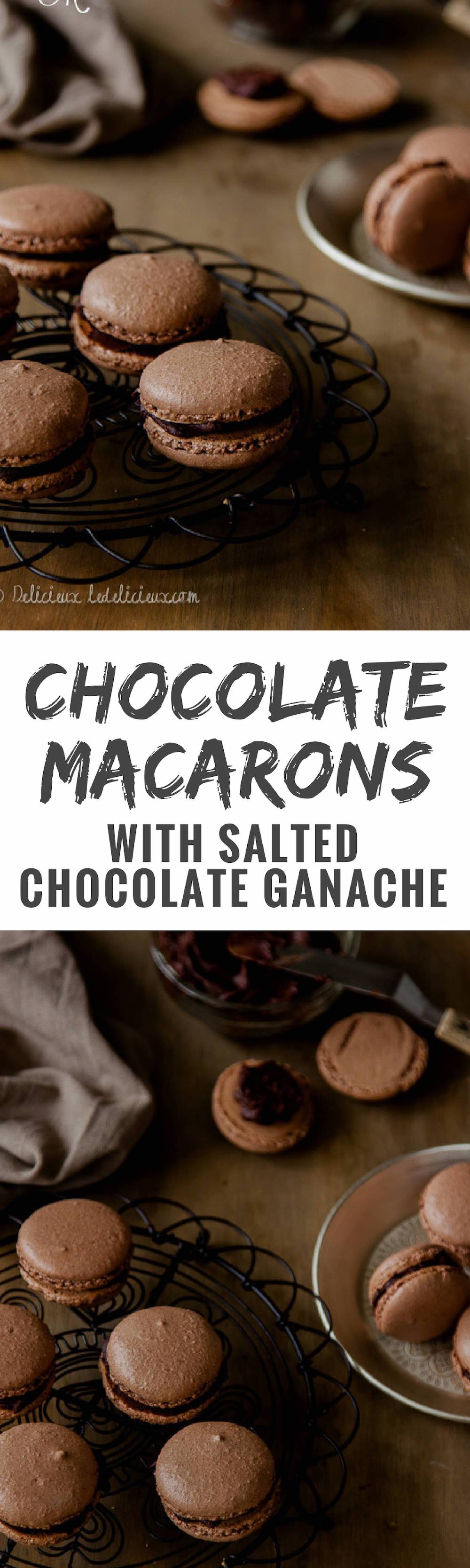 How to make chocolate macarons with salted chocolate ganache