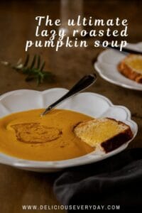 lazy roasted pumpkin soup