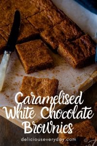 Caramelised White Chocolate Brownies