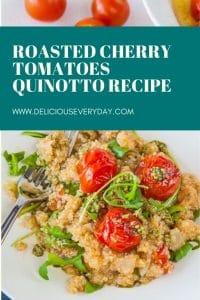 Quinoa risotto quinotto with roasted cherry tomatoes