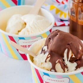 Vanilla Bean Ice Cream with Homemade Ice Magic