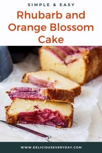 Rhubarb and Orange Blossom Cake