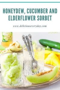 Honeydew Cucumber and Elderflower Sorbet