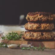 Mushroom Quinoa Burgers with Roasted Garlic & Thyme Mayonnaise
