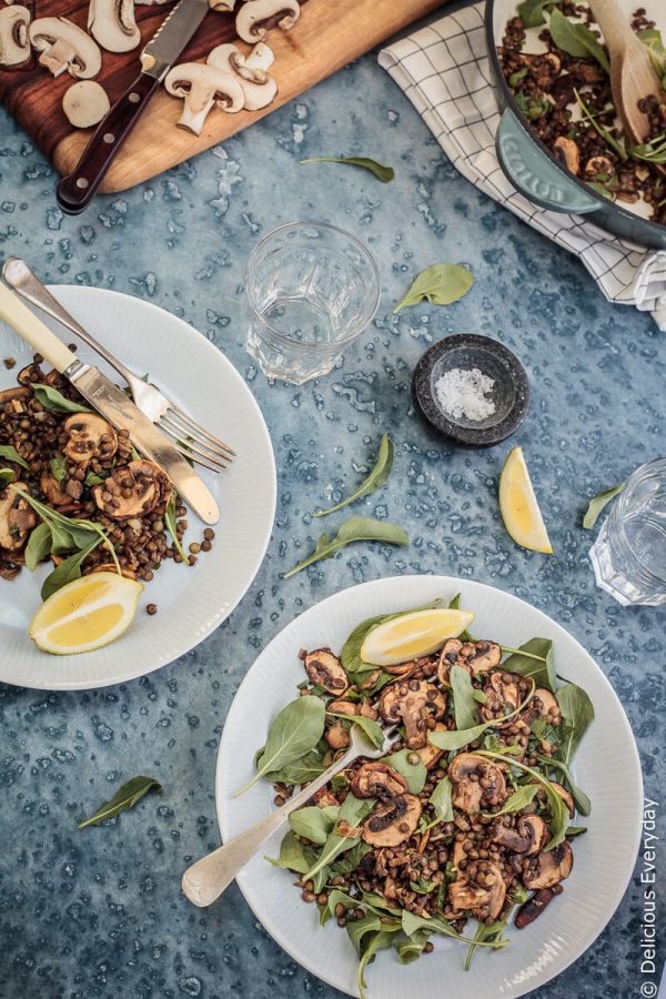 This hearty Mushroom, Lemon and Lentil Salad is a nutritional powerhouse! Even better it only needs a handful of ingredients you probably already have in your pantry!