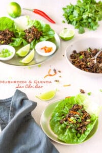 Mushroom and Quinoa San Choi Bao vegan and gluten free