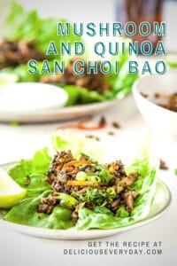 Mushroom and Quinoa San Choi Bao vegan and gluten free