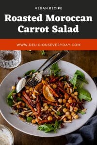 Roasted Moroccan Carrot Salad with chickpeas