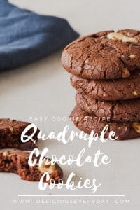 Quadruple chocolate cookies