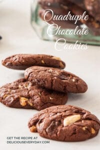 Quadruple chocolate cookies